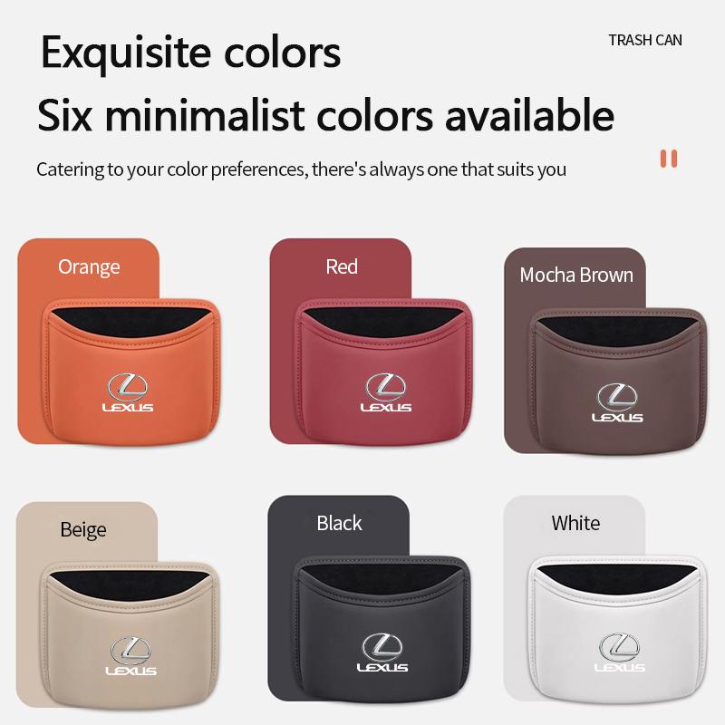 20x16cm Leather Multi-functional Car Interior Trash Can Door Edge Storage Box Organizing Bag Phone Holder Inner Accessories