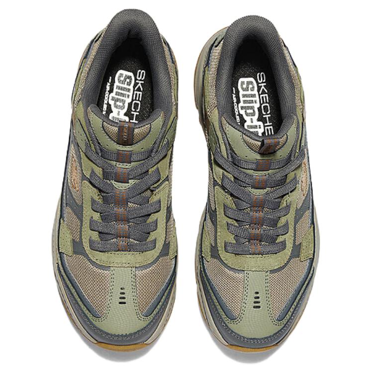 Skechers Outdoor Comfortable Versatile Durable Low-Top Outdoor Functional Shoes Men Shoes Olive-Gray 237744-OLGY