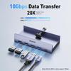 BENFEI USB C-hub med säker klämma Gigabit 100W PD 10Gbps 2 och 2 Kompatibel med iPad och XPS17 8-i-1 - 4K@60Hz HDMI, Ethernet, Laddning, USB-C,