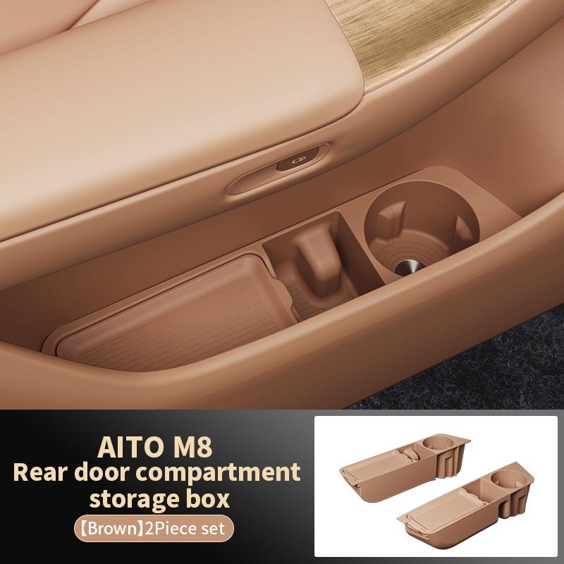 2 buc Pentru AITO M8 5/6 locuri 2025 2026 Cutie de depozitare pentru ușa mașinii Pad pentru canalul ușii Cutie de depozitare Accesorii organizator interior mașină
