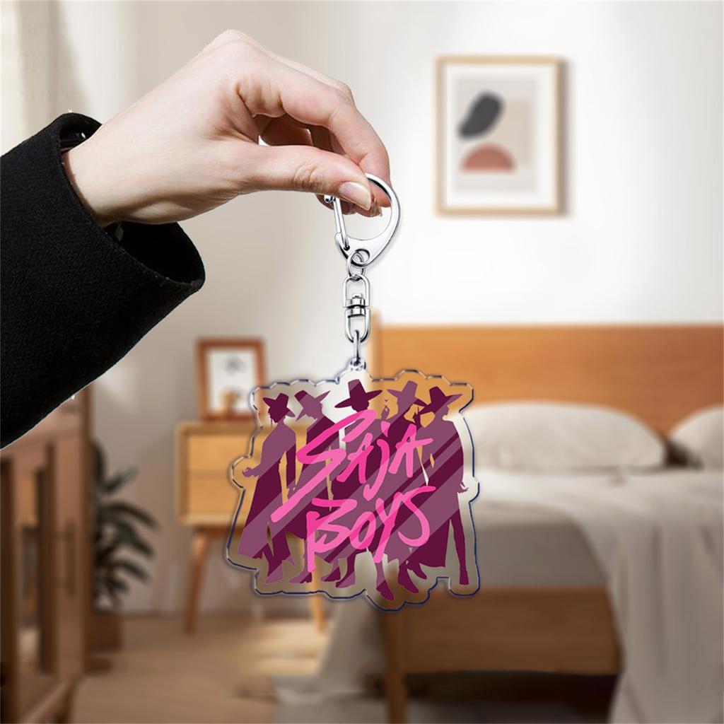K-POP Group Exquisite Anime Character Acrylic Plate Keychain Pendant