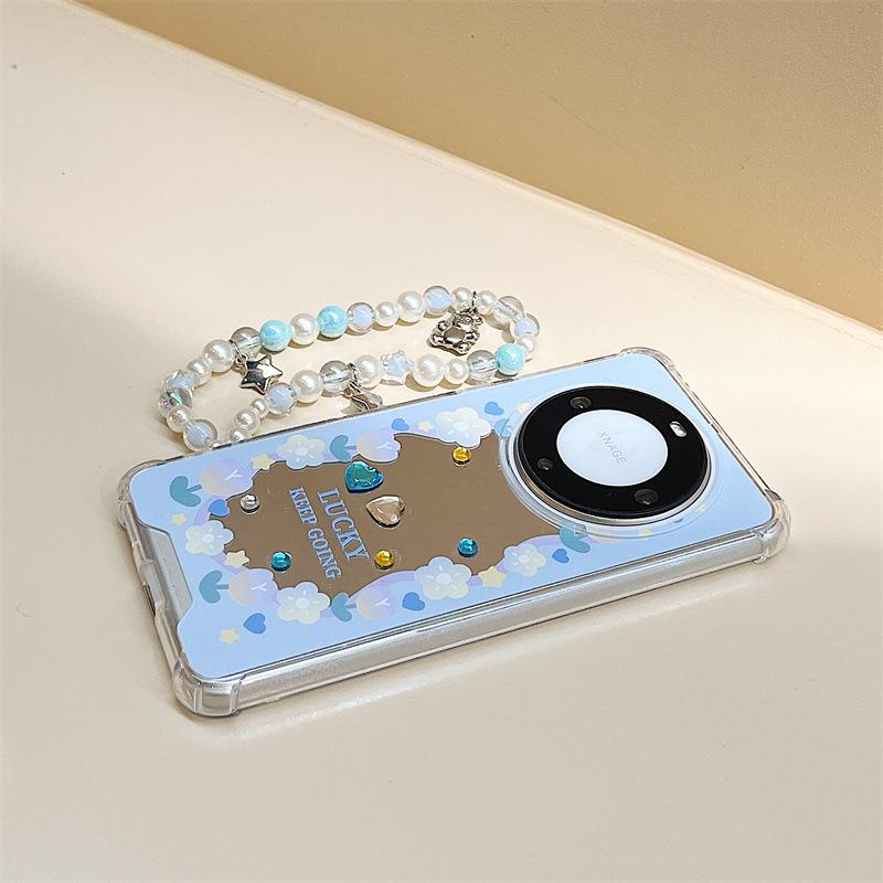 Zhitai Huawei Mate60/50/40Pro Case with Nova11/10 P60 Bracelet Compatible Mirror Cover