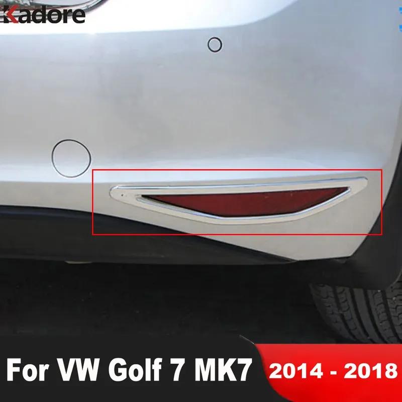 Rear Fog Light Lamp Cover Trim For Volkswagen VW Golf 7 MK7 2014-2016 2017 2018 Chrome Car Accessories Tail Foglight Bezel Trims