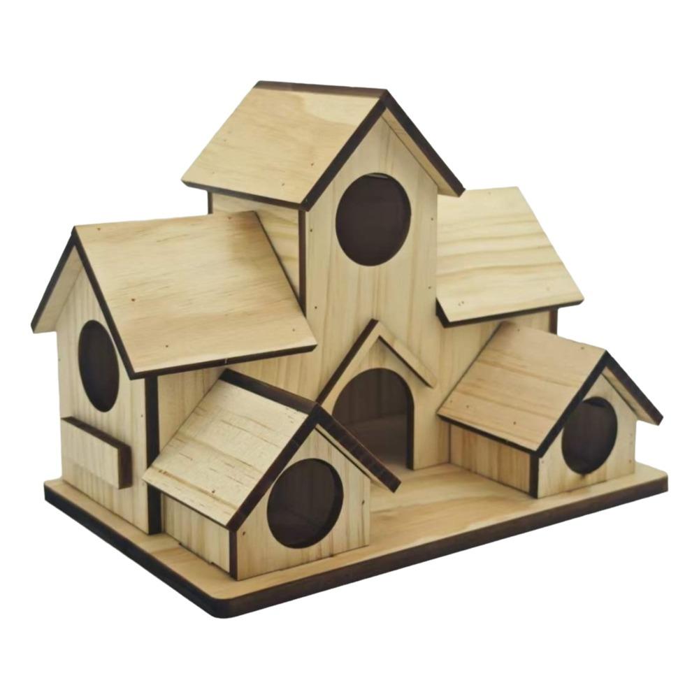 Handmade Hanging Birdhouse Ventilation Bird Villa Bird Cages Hatching Nest  Wild Birds