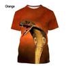 Fashion Men and Women 3d Printing T-shirt Snake T-shirt Summer Casual Short-sleeved Animal T-shirt
