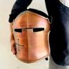 Zweifarbige Barbuta Ritter 18g Baustahl Mittelalterhelm Ideal für , Cosplay, Halloween-Kostüm Bestes Geschenk