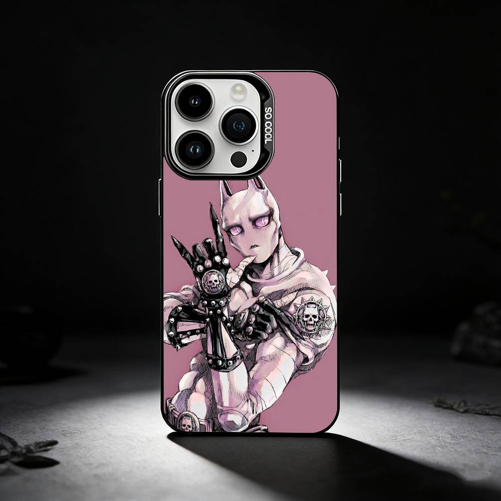 K-Kira Yoshikage Phone Case For iPhone 17,16,15,14,13,12,11 Plus,Pro Max,XS,Colored Silver Phone Case