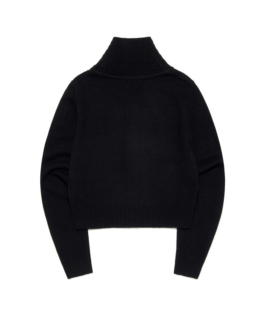 Lee Women'S High-Neck Collared Cardigan Black