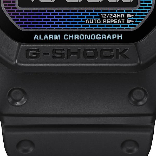 Casio Orologio da Uomo G-SHOCK DW-5600RW-1JF [Design Motivo Mattoni G-SHOCK] Orologio Quadrato Nero Digitale