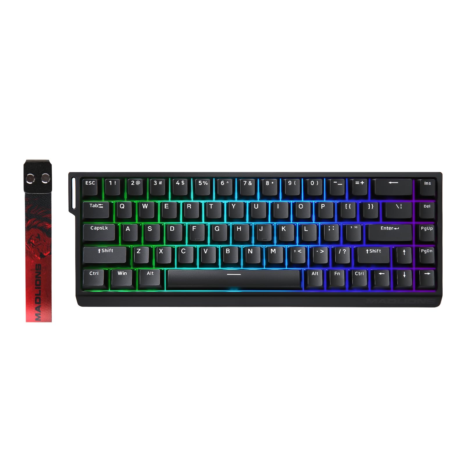 

YUNZII x MADLIONS MAD68 HE Wired Magnetic Switch Mechanical Gaming Keyboard Layout Hall Effect Magnetic Switch Adjustable Actuation Point PBT Keycaps чорний