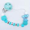 Personalized Name Handmade Silicone Baby Beech Dummy Pacifier Clip Safe Teething Chain Teether Pacifier chains Holder Chain Gift