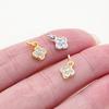 5Pcs/Pack 6mm 14/18K Gold Color Plated Flower Pendants with Zircon for DIY Bracelet Necklace Jewelry Making Accessories