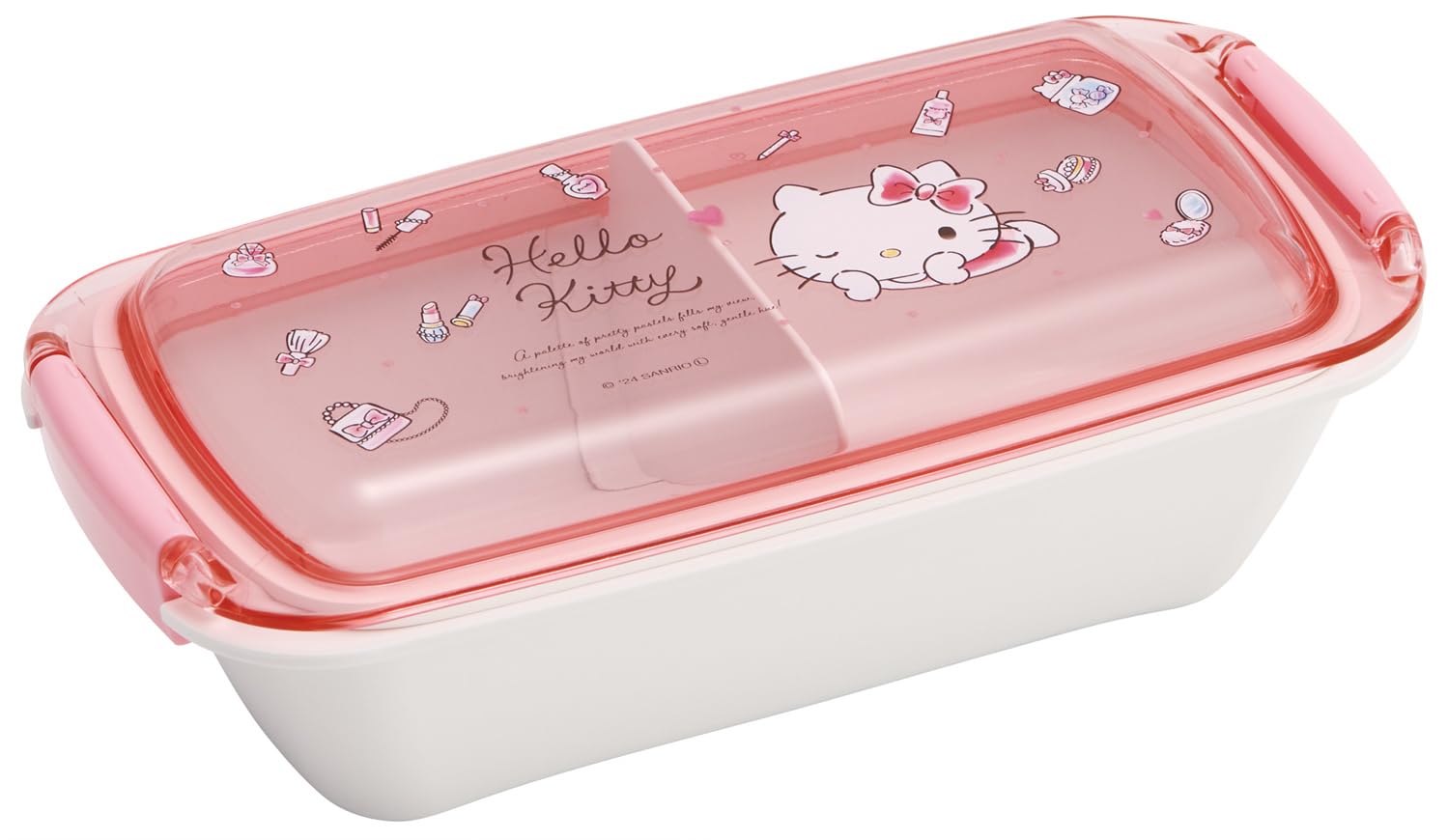 

Skater Biomass Lunch with a Grooved Gasket for Easy a Lid for a Softer Dishwasher and Microwave Made in Sanrio Hello Kitty Watercolor Cosmetics Box,