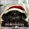 1PC Custom Name Santa's Furry Friend Outdooor Flannel Blankets Throw Blanket All-Season Throw Gift Bedspread for Couch, Bed, Camping Holiday Birthda
