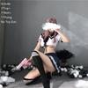 Women's Sexy Cosplay Lingerie Student Uniform Set With Velcro Design Miniskirt Outfit