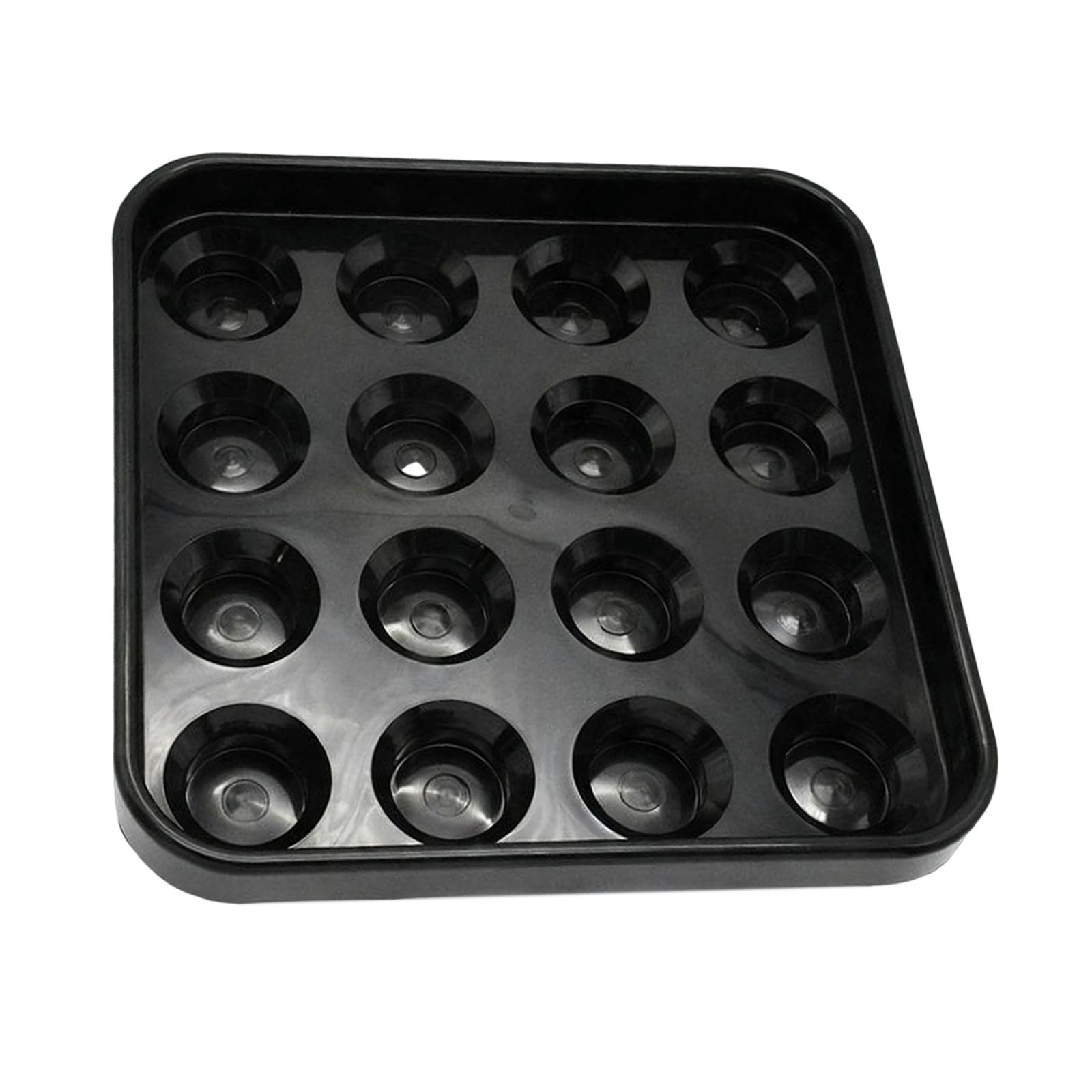 

Billiard Ball Holder Tray ABS Plastic Organizer for Pool Table Accessories 16 Holes Storage Stand for Billiards Home Game Room