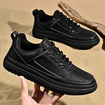 Fashion Classic Mens Sneakers Male Comfortable Business Shoe Genuine Leather Men Casual Shoes High Quality Lace-Up Men's Walking Shoes