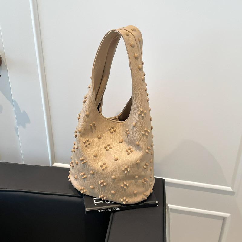 

New fashion shoulder bag bucket bag large capacity punk fashion versatile new women s bag handbag хаки