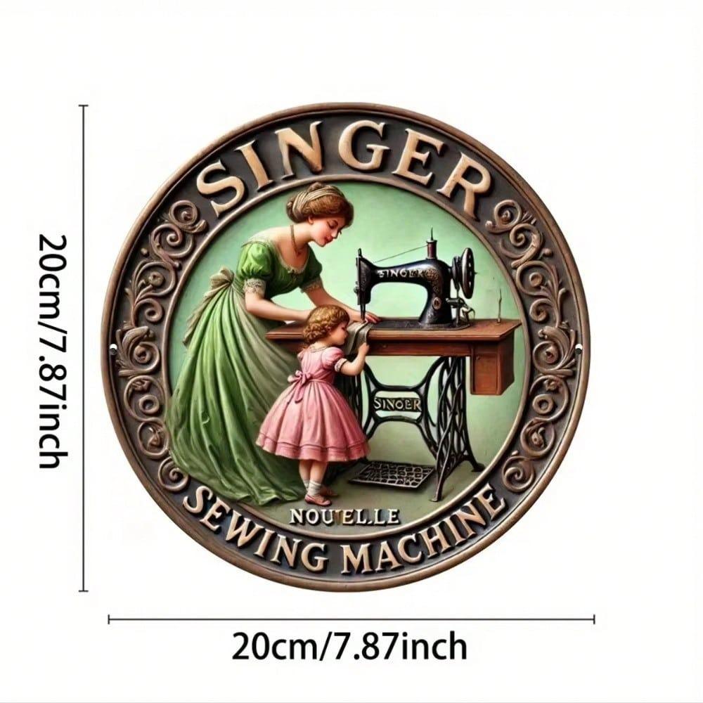 Vintage Singer Iron Wall Art Retro Decor Plaque Sign Home Decor Gift