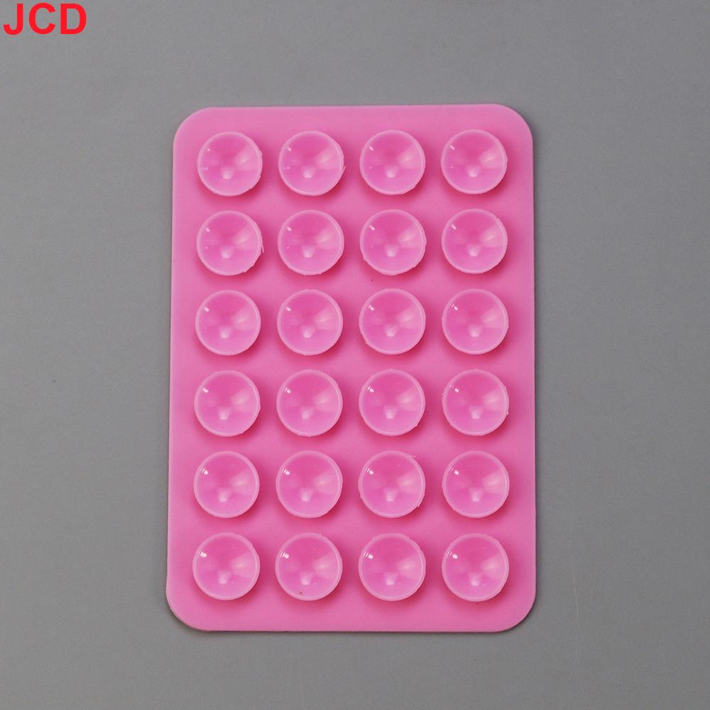 JCD 10pcs Suction Cup Wall Stand Mat Multifunctional Silicone Leather Square Phone Case Anti-Slip Holder Mount Suction Cups