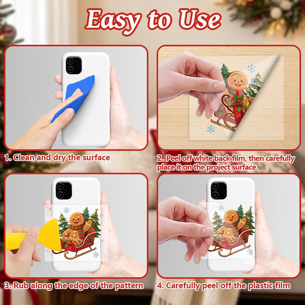 18Pcs Plastic Silhouette Paper for Lighting Decoration Paper Cut Light Box Gingerbread Man 100x90mm
