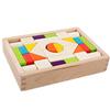 Box Wooden Colorful Large Building Blocks Early Learning Educational Toy Kids