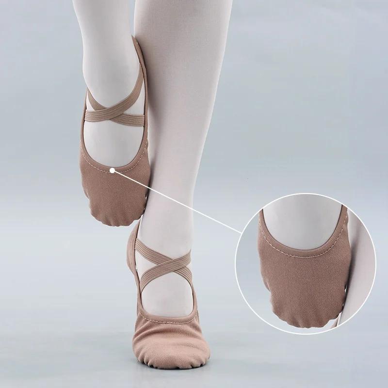 Fashion Full Elastic Cloth Ballerina Children's Dance Shoes Women's Dancing Shoe Kids Yoga Cat Claw Adult Ballet Shoes