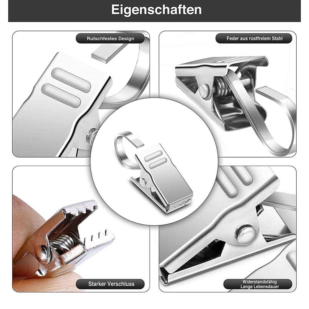 50 Pcs With Hook Iron Drapery Hook Durable Curtain Hook Clips Stainless Steel Curtain Clips  Home