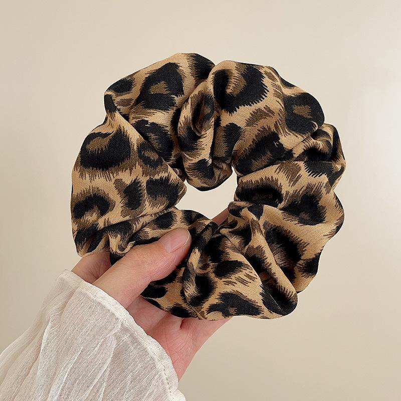 

Ретро корейский леопардовый резинки для волос простые винтажные резинки для волос резинки для волос большие головные уборы для девочек и женщин аксессуары для волос One Size