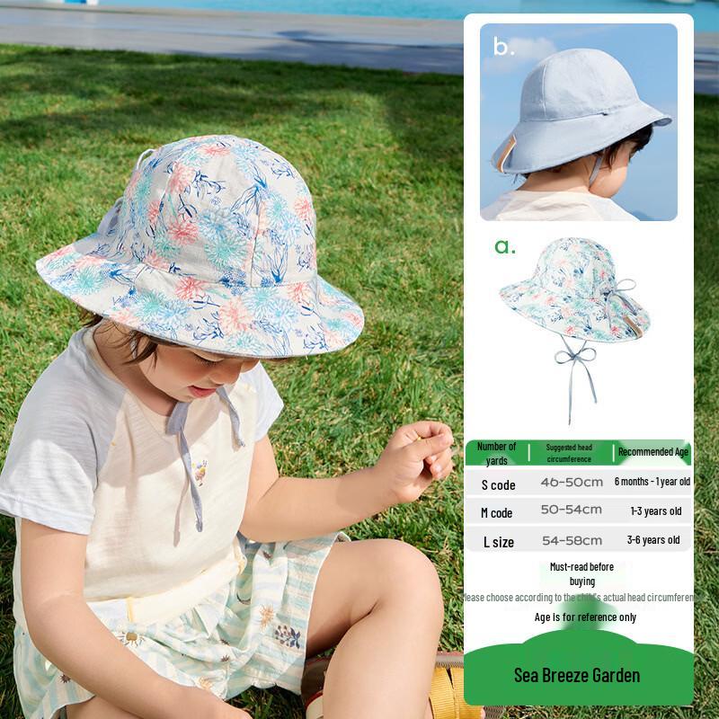 Kocotree Baby Linen Reversible Anti-UV Sun Hat M