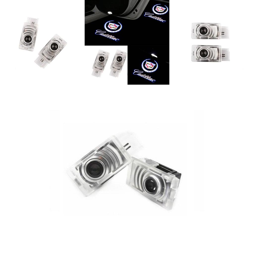 Car Led 2pcs Door Step Welcome Projector Courtesy Shadow Light For Cadillac