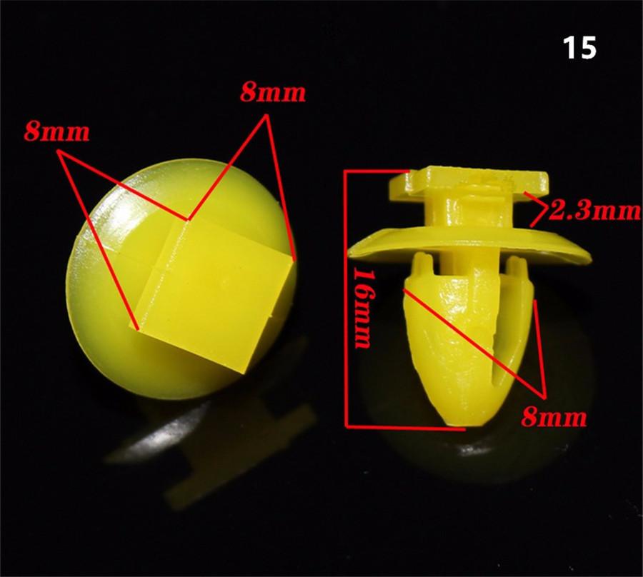 100X Mixed Auto Fastener Plastic Screw Rivet Clip For Car Dashboard Bumper Panel