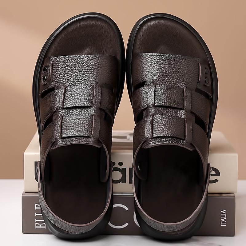 Fashion New Handmade Leather Casual Men Sandals Design Sneakers Man Breathable Leather Shoes Men High Quality