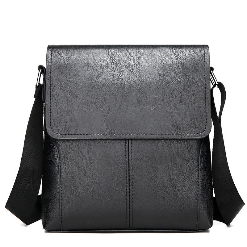 New men's business bag soft leather messenger bag retro leather bag men's bag shoulder bag