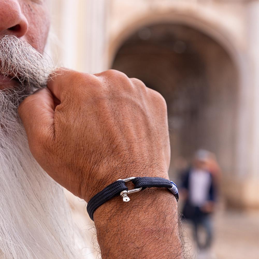 Pig&Hen Vicious Big Bracelet - Navy X Silver