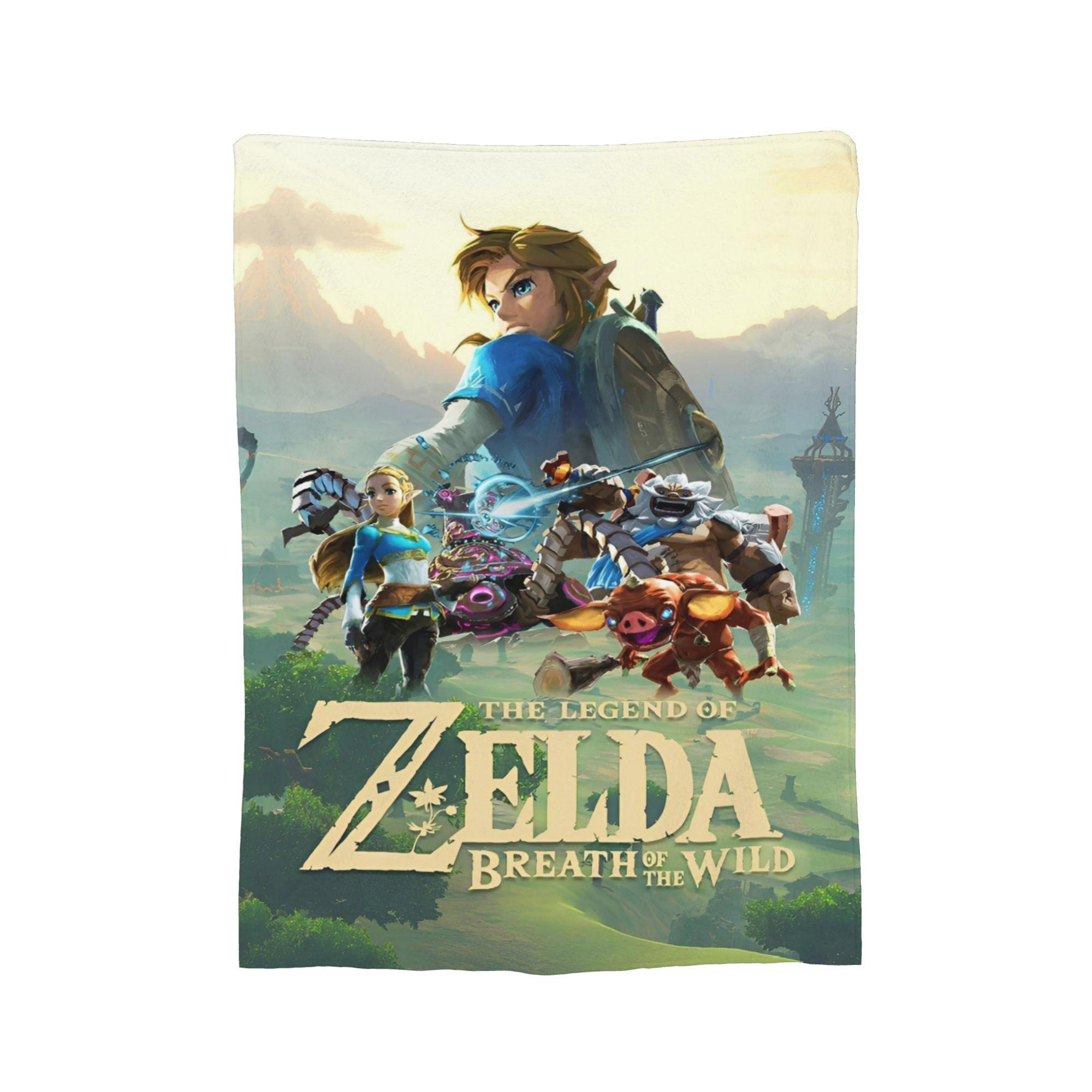 

Z-Zeldas Breath Of The Wild Blanket Plush Funny Breathable Throw Blanket for Bed Sofa Decoration, 130x150cm