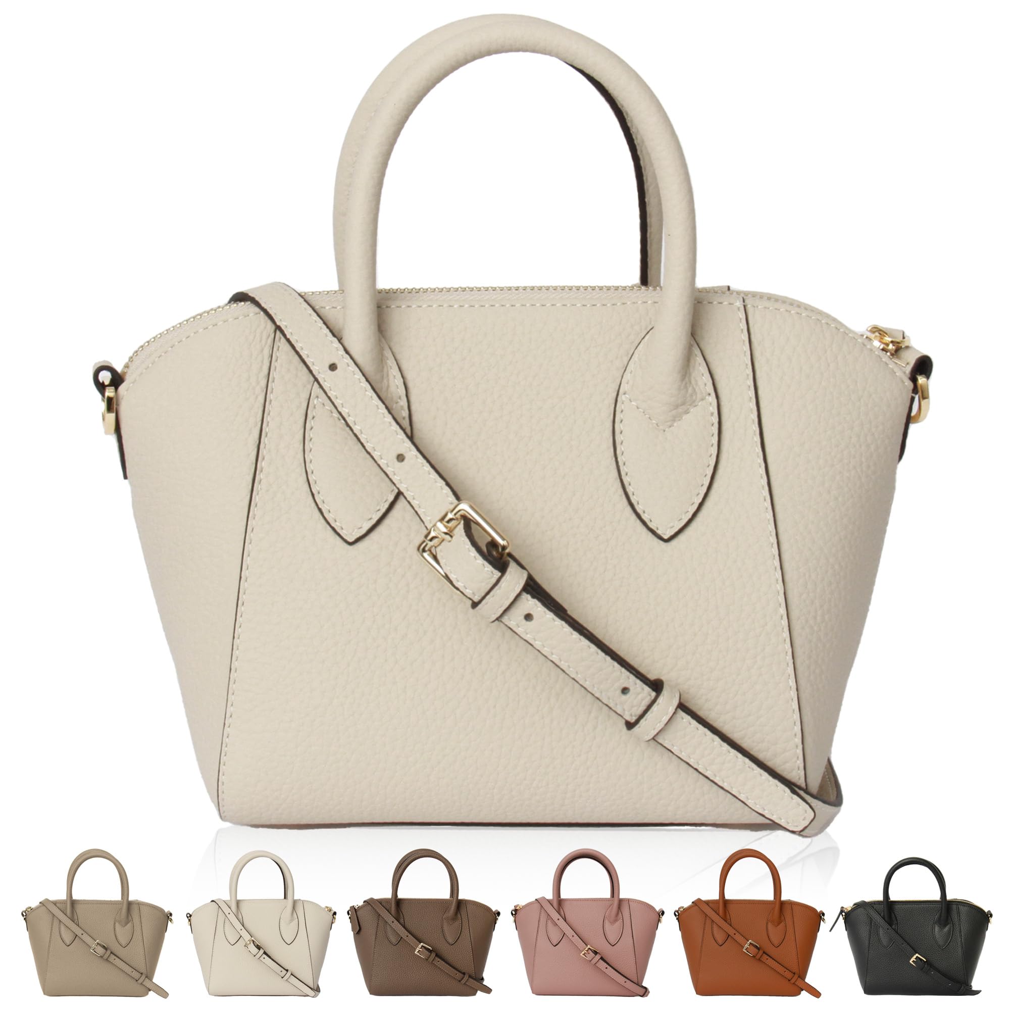 

LASIEM Handbag Shoulder Bag Genuine Leather 350ml Plastic Small Bag Shoulder Crossbody Bag Lightweight Leather S Size Ivory Women s 2-way Fits