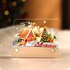 2026 Newly Design Custom Logo Xmas 3D Laser Cut Notepad 3d Art Memo Pad with Hardcover for Gifts