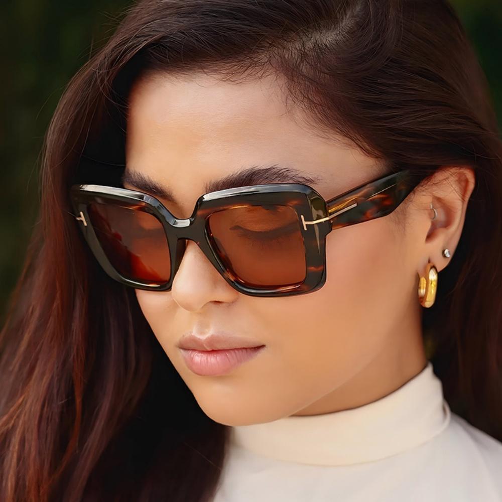 1pc Brand Designer Square Sunglasses Women Men Vintage High Quality Shades Sun Glasses Fashion Big Frame Eyeglasses UV400 Oculos