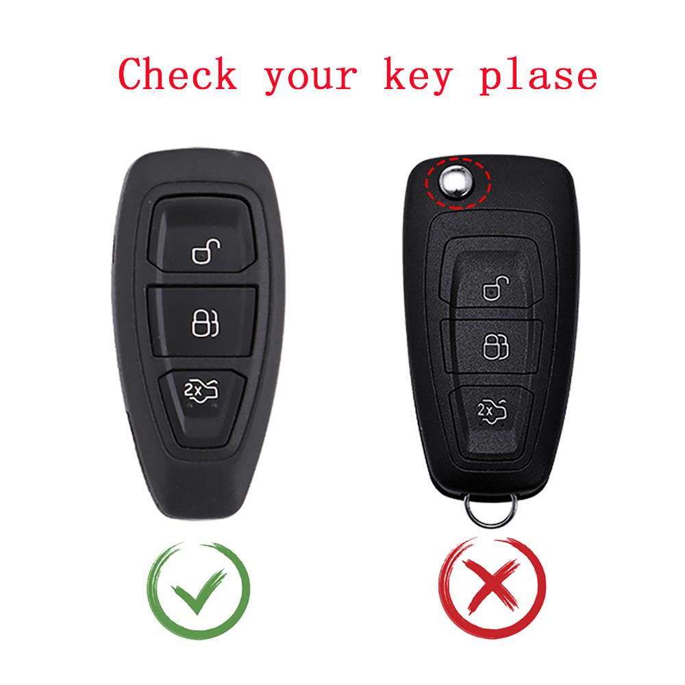 TPU Car Remote Smart Key Case Cover Shell For Ford Fiesta Focus 3 4 Mondeo Ecosport Kuga Focus ST Protector Fob Accessories