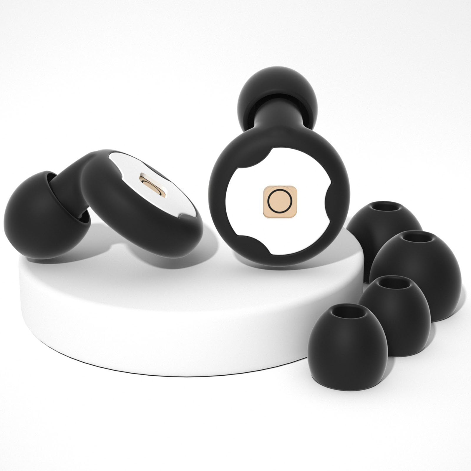 

QTOETUII Беруши для сна от Sleep Professional Полная звукоизоляция Снижение на 55 дБ Шумоподавление Комфортный сон Средство против шума чёрный