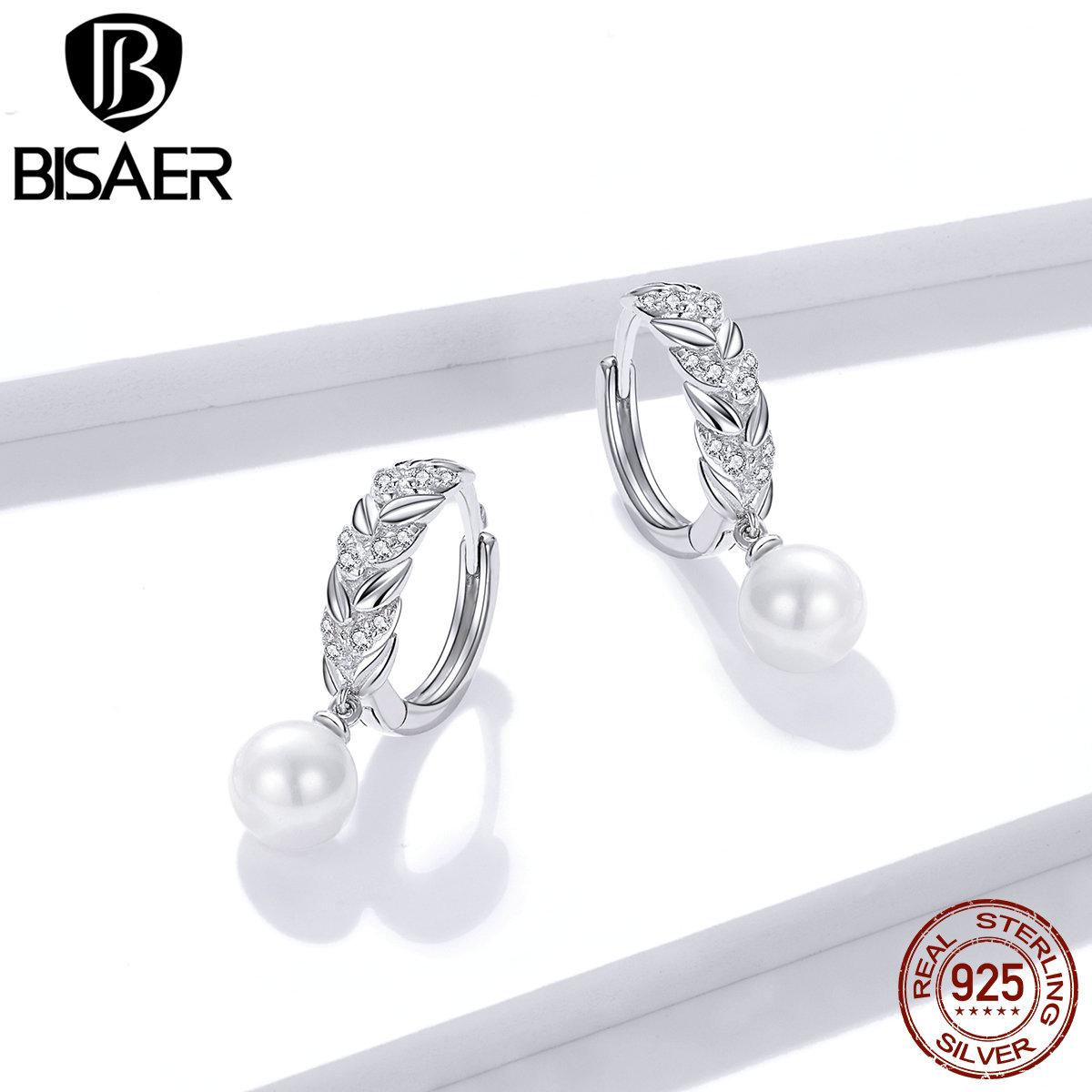 

BISAER Женские серьги из 925 стерлингового серебра оригинального дизайна серебряный