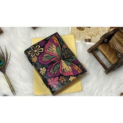 Schmetterling Leder Journal Vintage Tagebuch Leeres Zauberbuch der Schatten Leder Journal Grimoire Journal Handgemachte Geschenke für Männer und Frauen