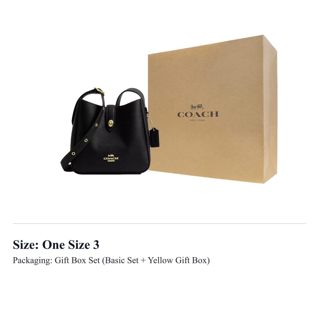 Coach Hadley Cow Leather Crossbody Bags Small Women's Black CAL60-IMBLK
