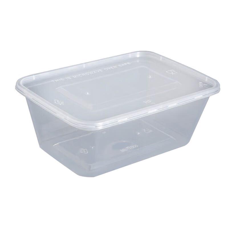 Disposable Rectangular Food Containers with Lids 300 Pcs