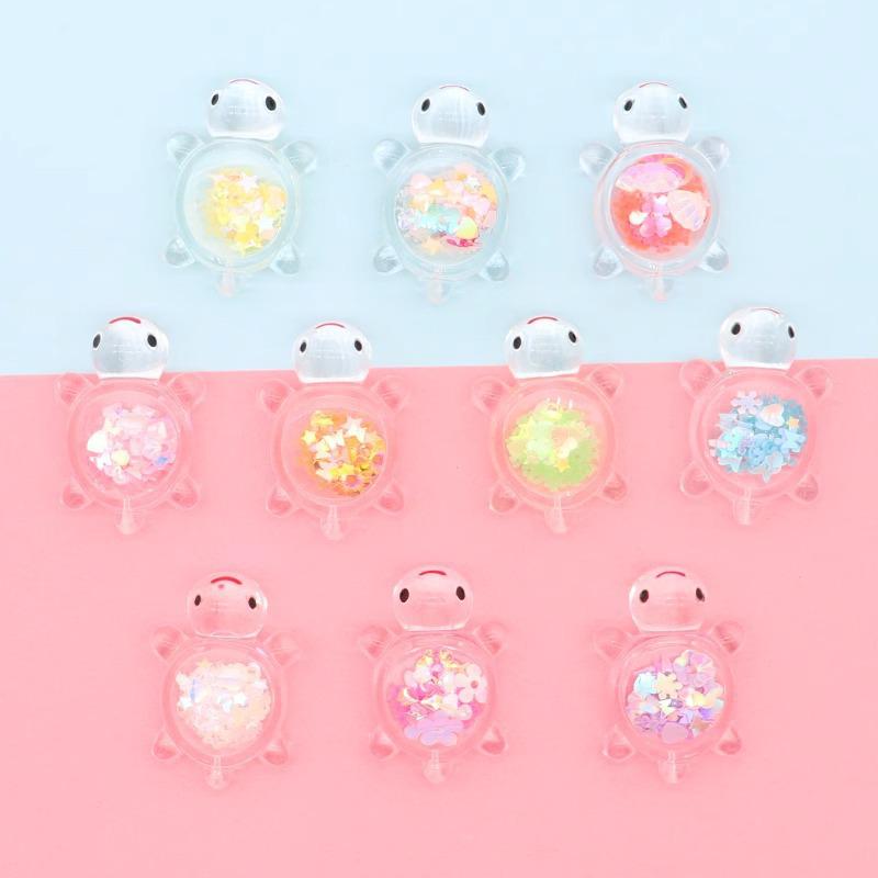 Translucent Sequin Turtle DIY Glue & Accessories - Cute Desktop Ornaments & Trendy Toys for Children
