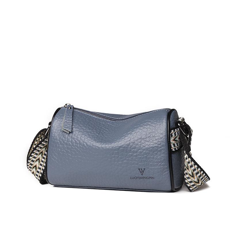 

Новая женская сумка ретро тренд первый слой коровьей кожи сумка-мессенджер пузырчатый узор большая вместимость сумка на плечо синий