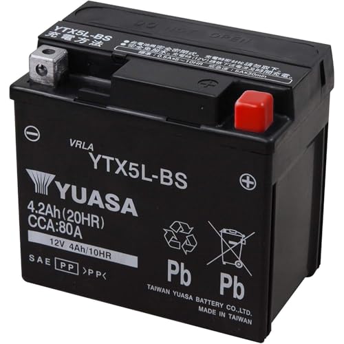 TAIWAN YUASA BATERIE Yuasa YTX5L-BS kompatibilní motocyklová baterie s japonským elektrolytem a přednabitá