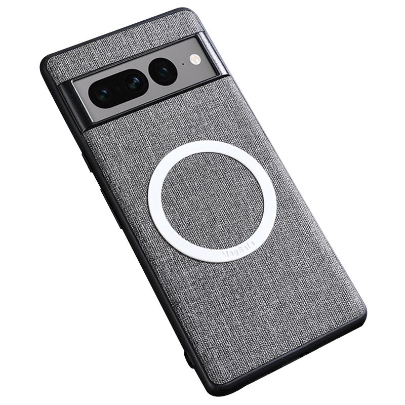 For Google Pixel 8 Pro Magnetic Phone Case Compatible with MagSafe Cloth Texture TPU Cover