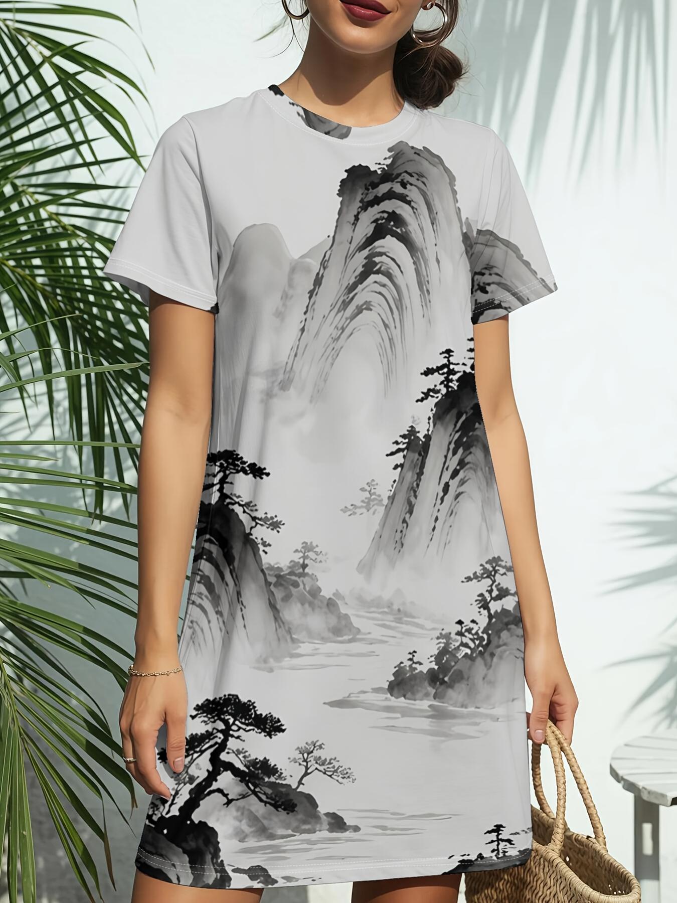 

Simple InkNew Women s Short Sleeve T-Shirt Dress - Round Neck Casual -Line Dress with T-Shirt Top. Spring Summer Blouse Dress Suitable for Daily Wear. 6XL дубильна кора